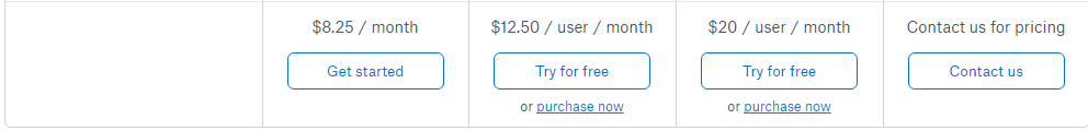 dropbox subscription pricing