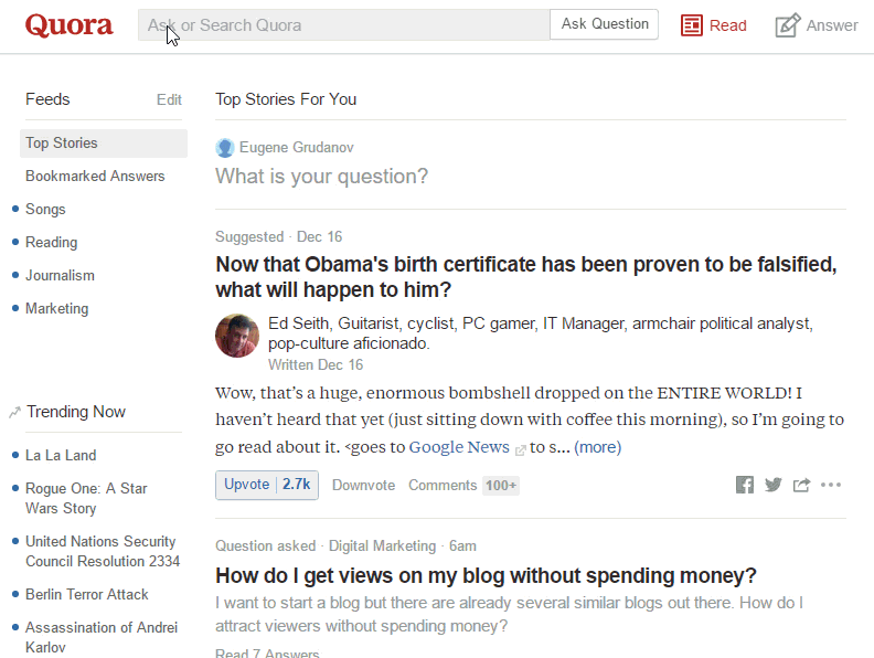 Quora search