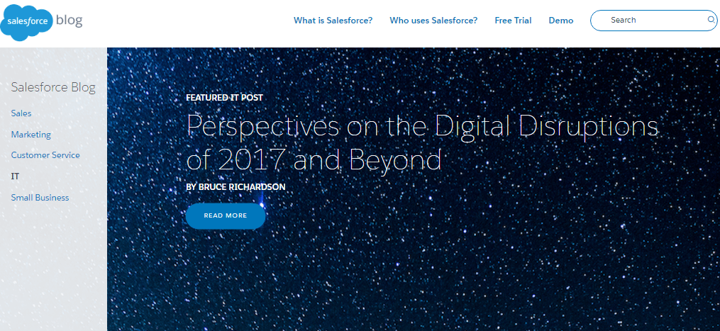 Salesforce blog screenshot