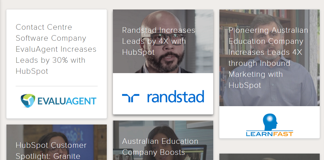 Hubspot’s case studies