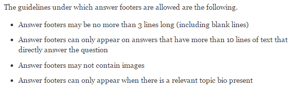 Rules for Footnotes