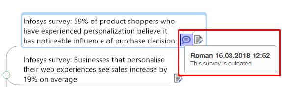 comments in mindmap