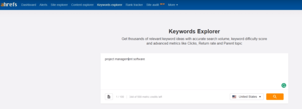 ahrefs keyword explorer