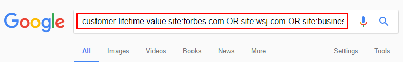 Site: and OR search operators