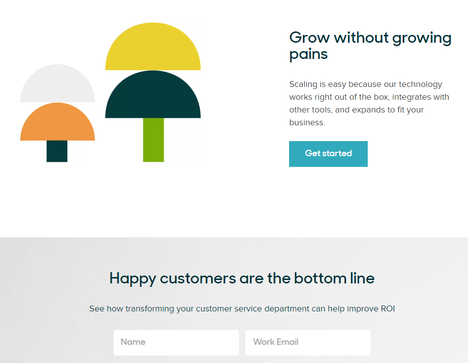 Zendesk landing page